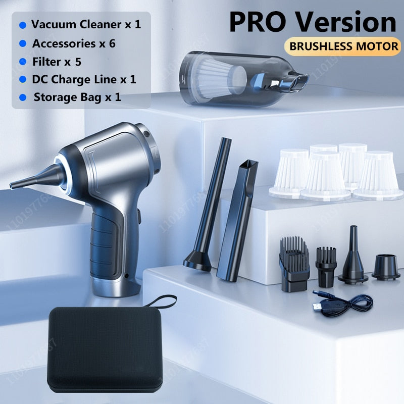 95000Pa Wireless Car Portable Vacuum Cleaner Ultra Strong Suction