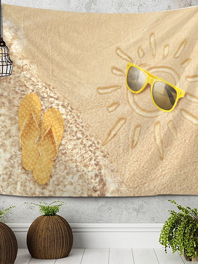 Funny Beach Theme Tapestry Wall Decor