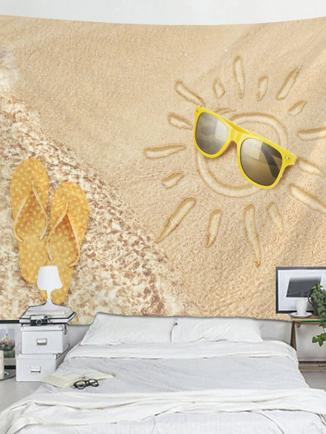 Funny Beach Theme Tapestry Wall Decor