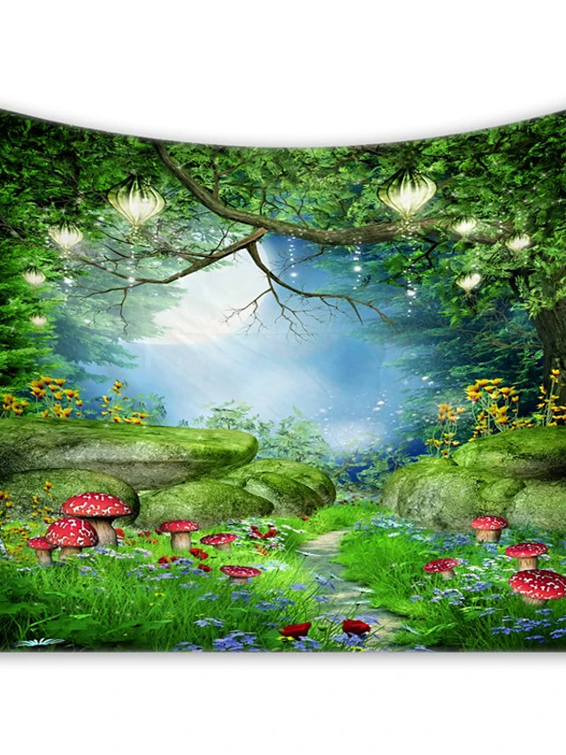 plant tapestry wall hanging Enchanted Forest Theme Wall Tapestry Decor – Homely-Decor