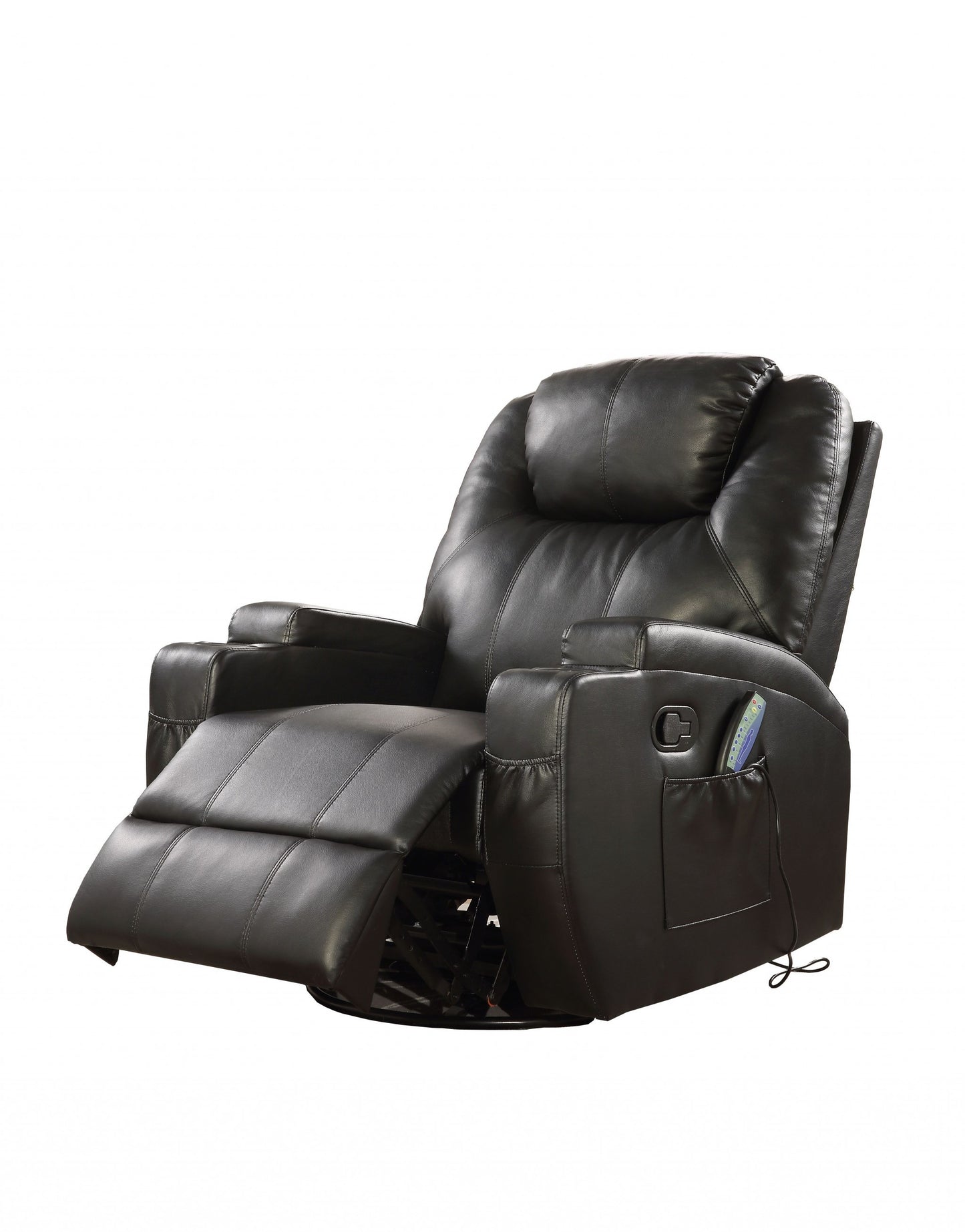 Recliner With Massage - Bonded Leather (black / brown)