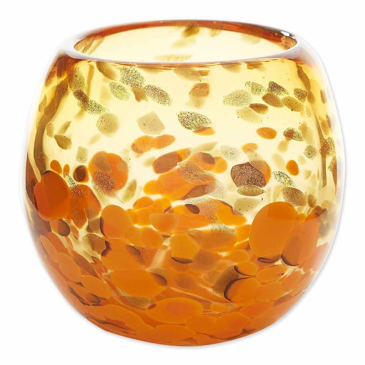 Decorative Bowl or Sunny Glass Vase - Orange & Yellow