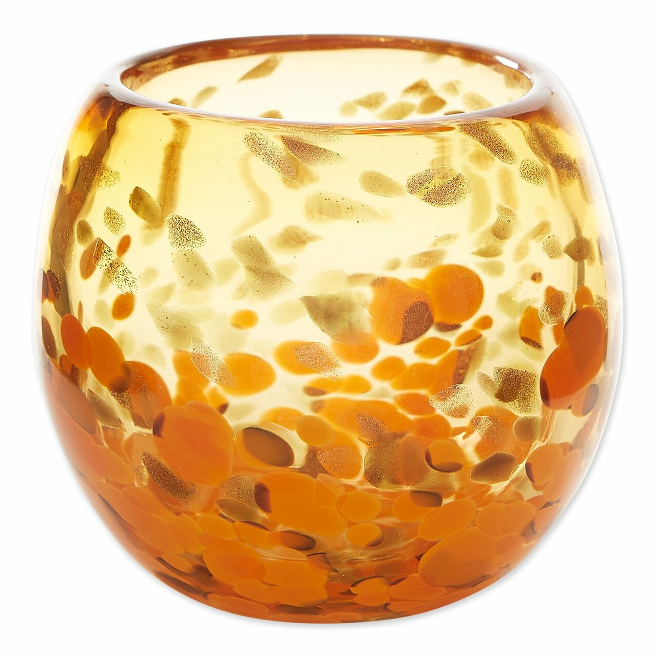 Decorative Bowl or Sunny Glass Vase - Orange & Yellow