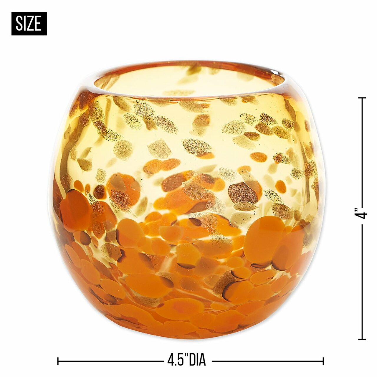 Decorative Bowl or Sunny Glass Vase - Orange & Yellow