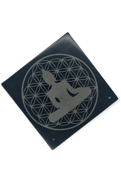 Buddha Flower of Life incense holder plate