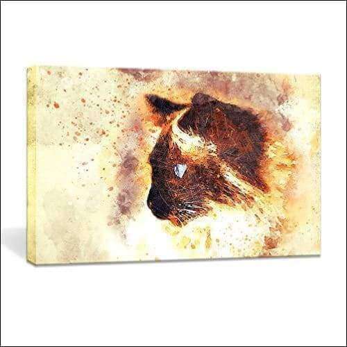 Blazing Kitty Framed Canvas Painting - Framed Canvas Painting - $102.99