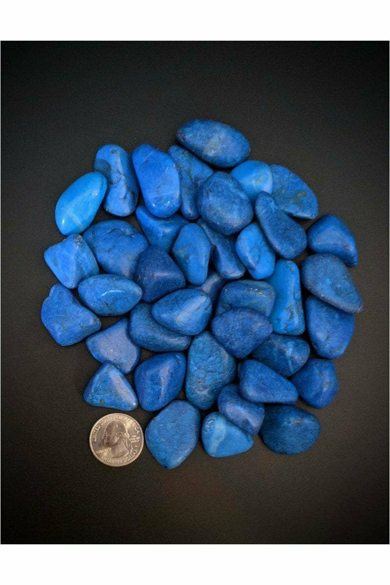 Tumbled Blue Howlite stones