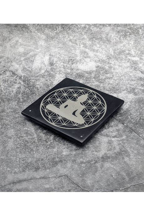 Buddha Flower of Life incense holder plate