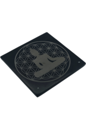 Buddha Flower of Life incense holder plate