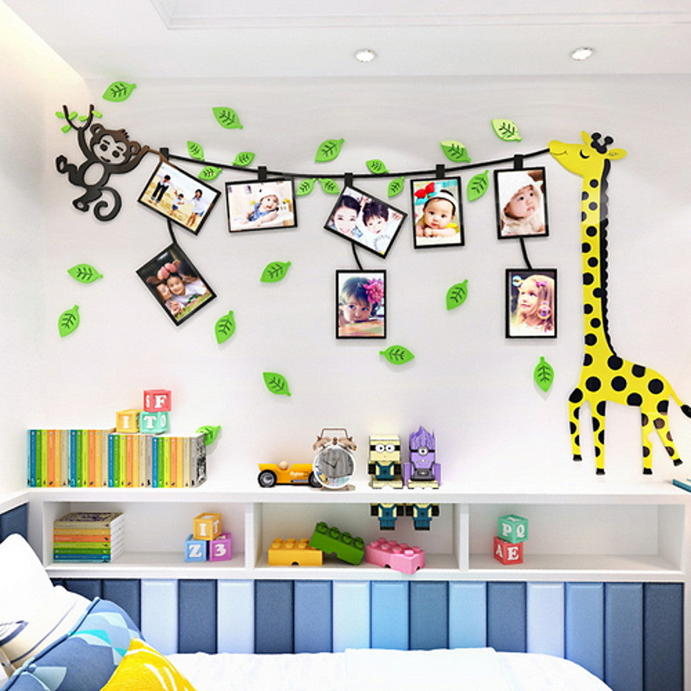 Giraffe & Monkey - Children Bedroom Wall Decor