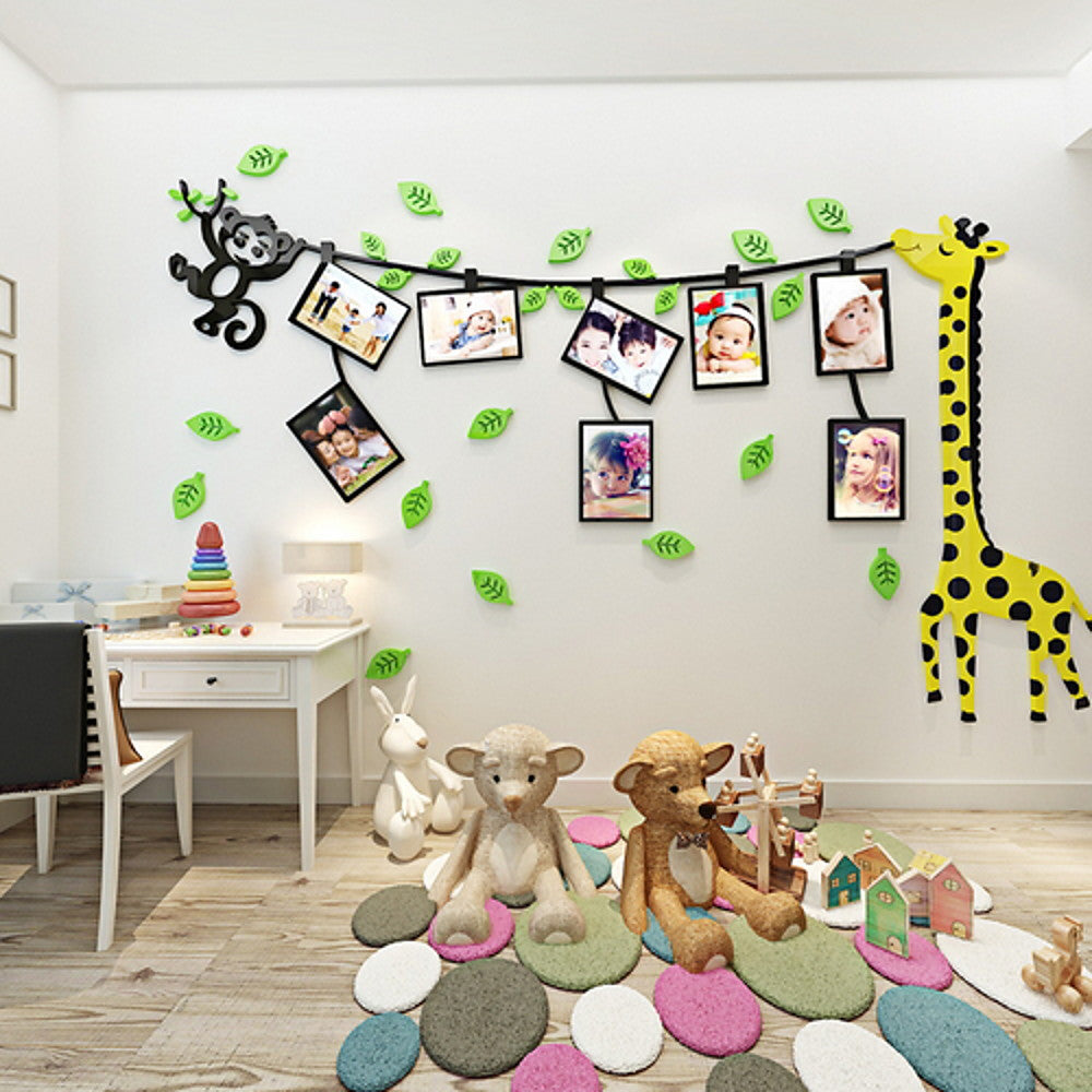 Giraffe & Monkey - Children Bedroom Wall Decor