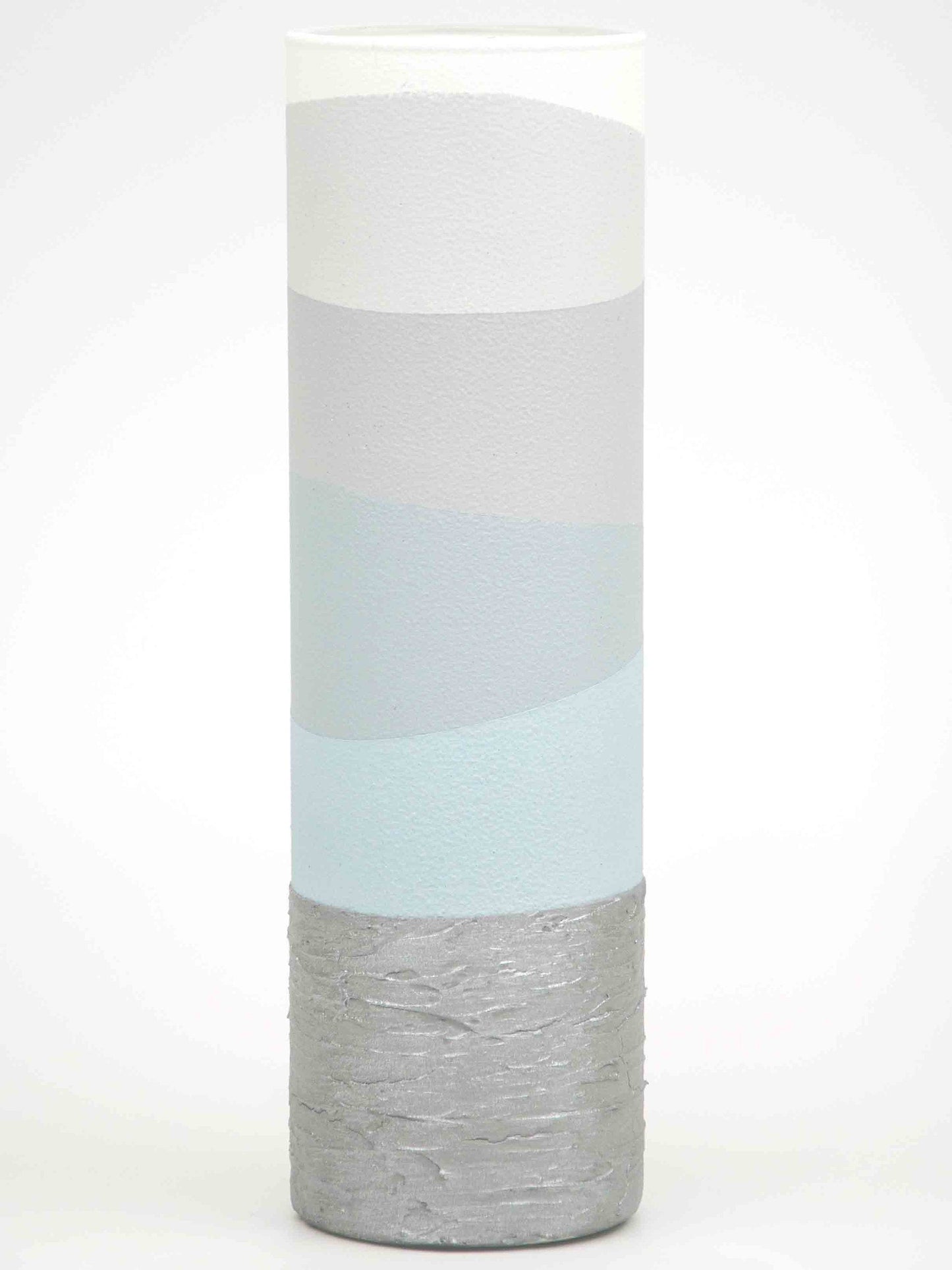Handpainted Glass Vase for Flowers | Cylinder Vase | Interior Design Home Decor | Table vase 10 in