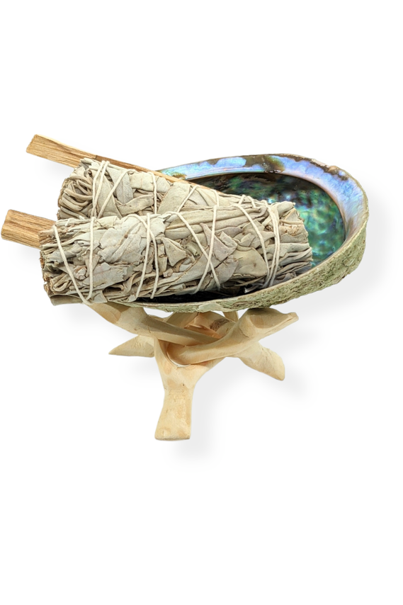 Beginner's Smudge kit - White Sage, Palo Santo & Abalone shell