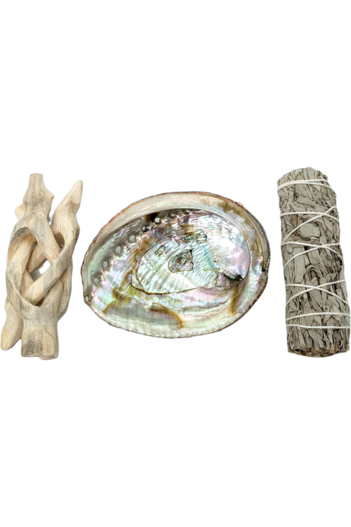 Basic Abalone White Sage smudge kit