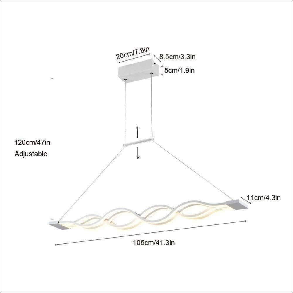 Hanging Acrylic Ceiling Lamp - Ocean Waves - Ceiling Lamp - $849.99