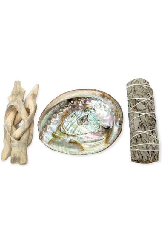 Basic Abalone White Sage smudge kit