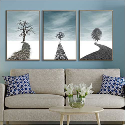 Winter Tree of Life 3PC Framed Canvas Painting - Framed Canvas Painting - $270.99