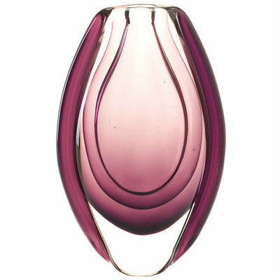 Light Purple Orchid Art Glass Vase