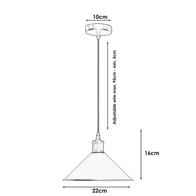 Metal Cone Shape Pendant Light - Pendant Lights - $80.99