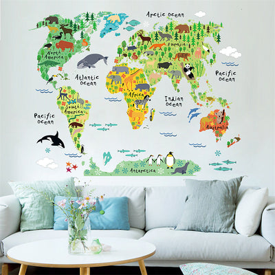 Animals Around the World - Decorative Children Wall Stickers Decals