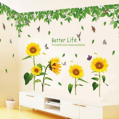 Sunflowers Decorative Wall Stickers Decals