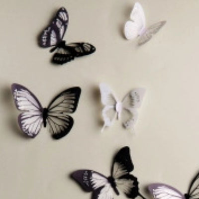Black & White Butterflies Decorative Wall Stickers Decals