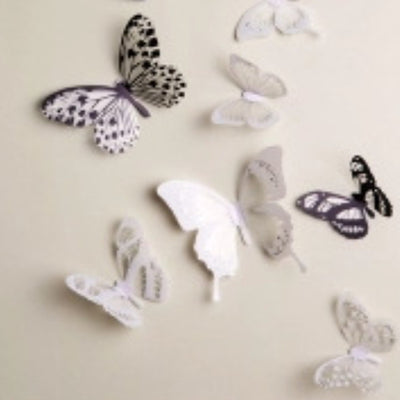 Black & White Butterflies Decorative Wall Stickers Decals