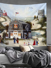Seaside Village Theme Tapestry Decor