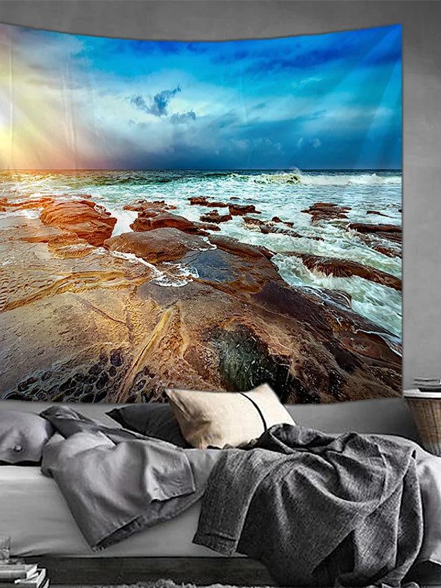 Beach Tapestry Under The Sunset Theme