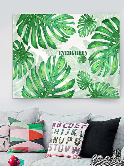 Green Leaves Theme Tapestry Wall Decor