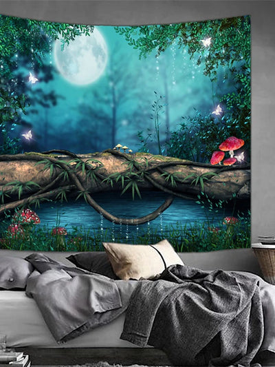 Fallen Tree Theme Wall Tapestry Decor