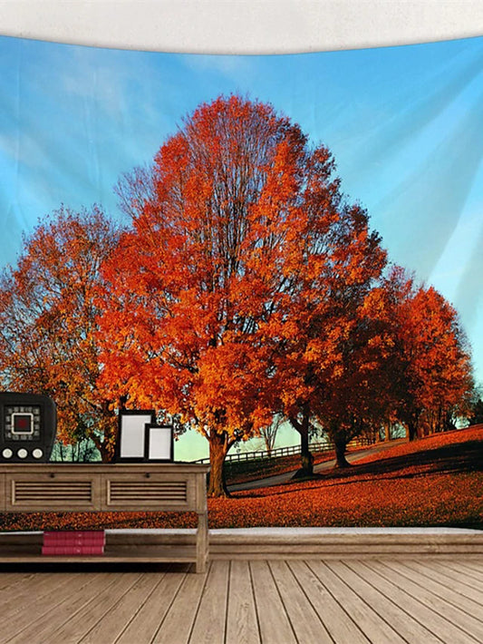 Autumn Leaves Theme Wall Tapestry Decor