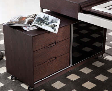 modern home office desk brown colour