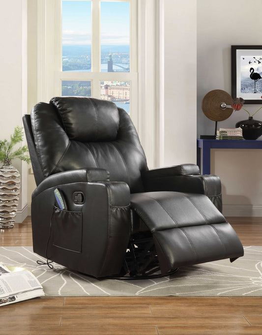 Recliner With Massage - Bonded Leather (black / brown)