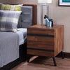 18" X 20" X 23" Walnut And Sandy Black Particle Board End Table - Living Room > Tables > End-Side Tables - $373.99