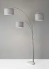 Floor Lamp Brushed Steel Metal Arc Arms - Three Light - Lighting > Novelty Lamps - $441.99