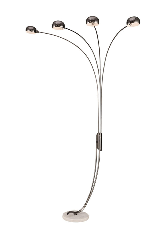 Four Light Curved Black Floor Lamp - Lighting > Floor Lamps - $455.99