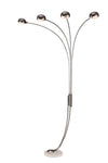 Four Light Curved Black Floor Lamp - Lighting > Floor Lamps - $455.99