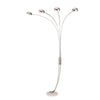 Four Light Curved Silver Floor Lamp - Lighting > Floor Lamps - $455.99