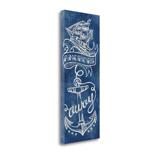 Navy Anchors Away 1 Giclee Wrap Canvas Wall Art - Home Decor > Wall Art - $199.99