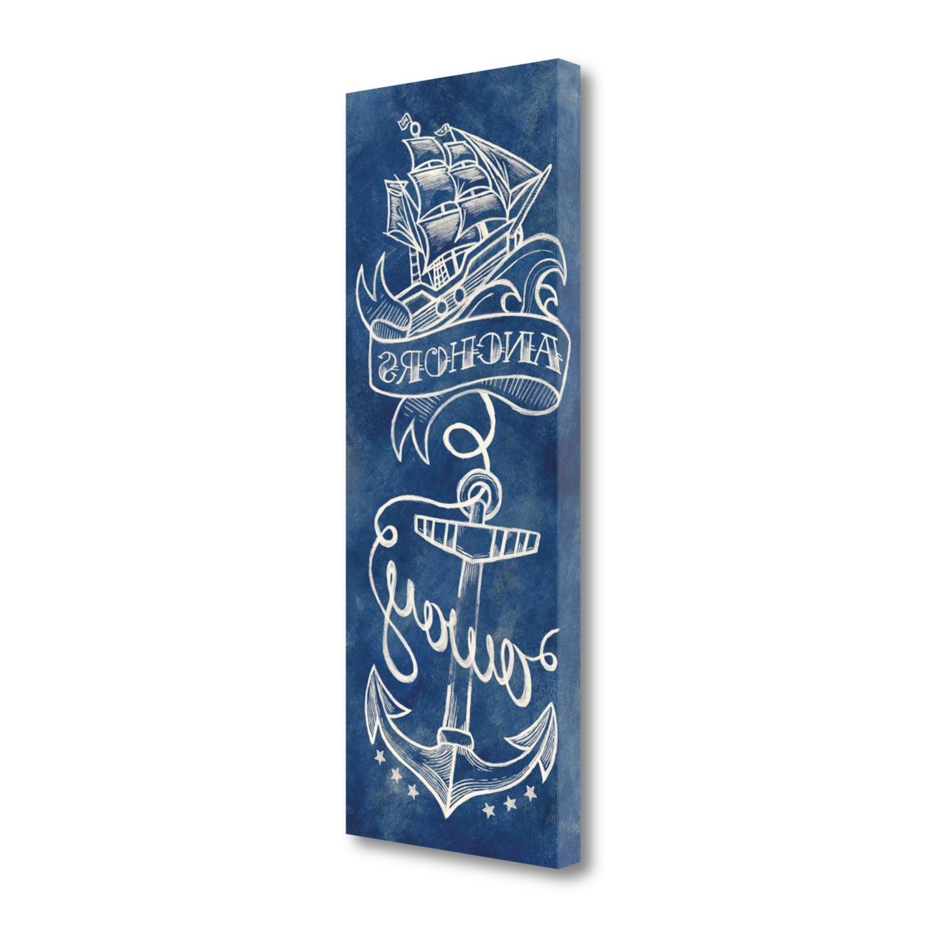 Navy Anchors Away 1 Giclee Wrap Canvas Wall Art - Home Decor > Wall Art - $199.99