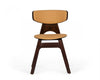 Set of Two Beige Faux Leather Modern Dining Chairs