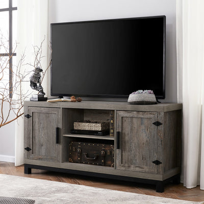 reclaimed wood tv stand 1