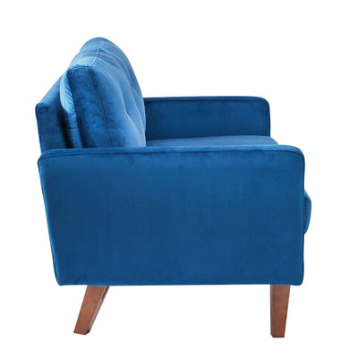 Blue Velvet Modern Tufted Modular Sofa - Living Room > Seating Options > Sofas - $897.99