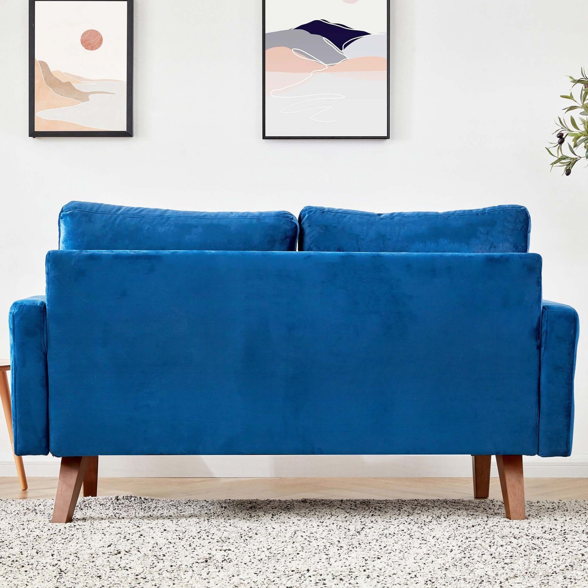 Blue Velvet Modern Tufted Modular Sofa - Living Room > Seating Options > Sofas - $897.99