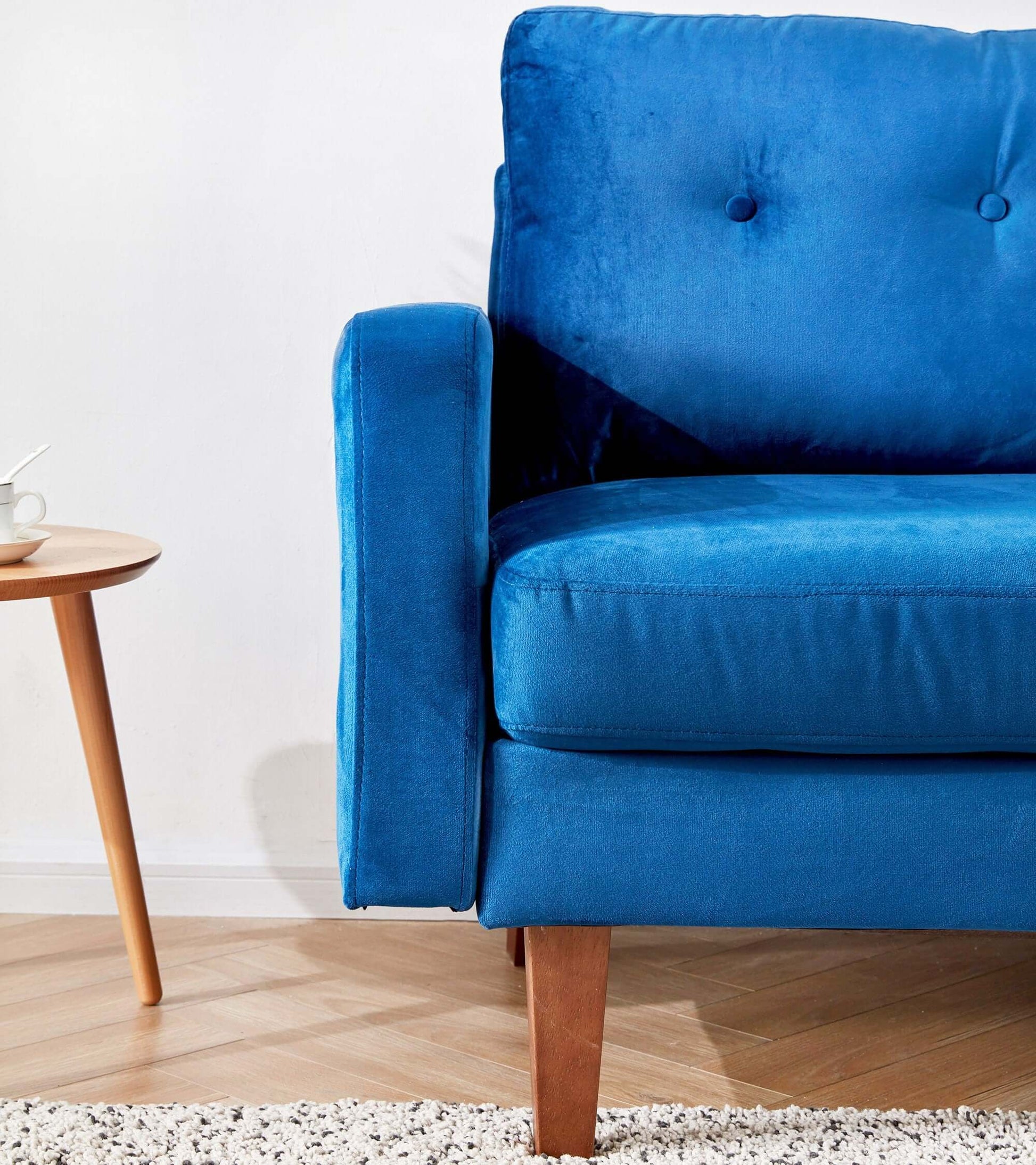Blue Velvet Modern Tufted Modular Sofa - Living Room > Seating Options > Sofas - $897.99