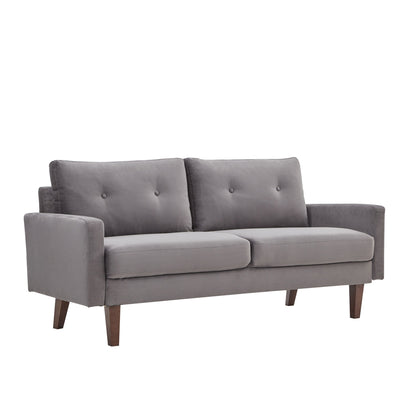 Modern Velvet Tufted Modular Loveseat - Living Room > Seating Options > Sofas - $897.99