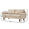 Modern Velvet Tufted Modular Loveseat - Beige