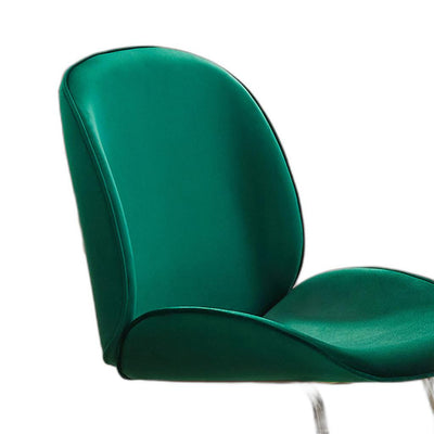 Gold and Green Velvet Shell Shape Dining or Side Chair