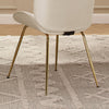 Gold and Beige Velvet Shell Shape Dining or Side Chair